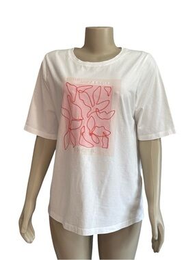 Rabe Short-Sleeve Tee with Pink Abstract Graphic - Women